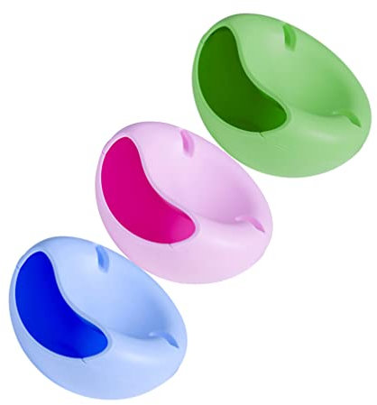 ULTNICE 3Pcs Double Dish Nut Bowl Snack Storage Bowl Bracket with Cellphone Holder Slot Serving for Pistachio Sunflower Seeds Edamame