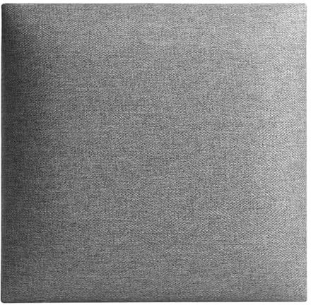 softwalls Wandpolster 30x30 Savona Webstoff 19 Hellgrau I Extra dick 5cm I Wandkissen zum Kleben oder Bohren I Wandpaneele mit 8mm MDF-Platte I Polsterstoff Oeko-TEX I Handgefertigt EU