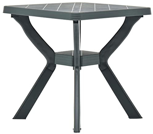 Makastle Bistrotisch 70x70x72 cm Grün Balkontisch Garten Tisch Beistelltisch Gartentisch aus Kunststoff, Witterungsbeständig Garten Couchtisch Teetisch Terrassentisch Loungetisch