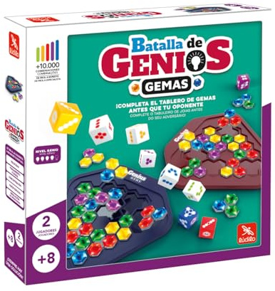 Ludilo - Battle of Genies Spiel Edelsteine | Brettspiele Kinder 8 Jahre | Lernspiele | Kinderpuzzle