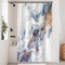 Uiiooazy Duschvorhang Marmor Blau, Duschvorhang Schmal Abstrakt Grau Gold Marmoriert Duschvorhäng Anti Schimmel Wasserdicht Polyester Stoff Waschbar Bad Vorhang mit 6 Haken für Badezimmer 90Bx180Hcm