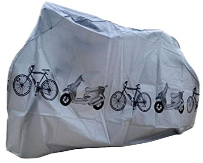 Couverture de Vélo Bicyclette, Housse de Protection imperméable pour vélo, 210X100cm Protection pour vélo Anti Poussière, Bache Velo Exterieur pour vélo de Montagne, Moto, Voiture électrique (Gris)