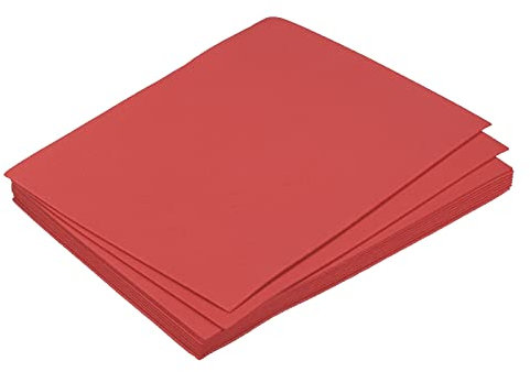 sourcing map EVA Schaum Blätter Rot 7.8x5.9 1.5mm Dicke für Handwerke DIY Pack von 10