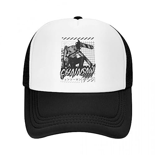 VIDOJI Baseballmütze Kettensägen-Baseballkappe für Männer und Frauen Japanische verstellbare Sportkappe Trucker-Kappe Fall-Snapback-Kappen Geburtstag