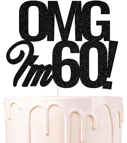 OMG I'm 30 Tortenaufsatz, Schwarz glitzernd, für ältere Weiser Hotter/Rip Twenties/Death to My 20's, Death to My Youth 30. Geburtstag Party Dekorationen