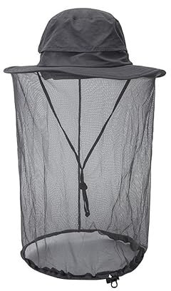 Mooyii Mücken Kopfnetz Hut Insektenschutz Sonnenhut Fischerhut mit Mückennetz Bienenhut, Moskito-Kopfnetz Hut Safarihut Sonnenhut mit verstecktem Netz von Insekten