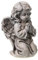 Besinnliche Grabdeko zur Erinnerung, frostfest und witterungsbeständig Grabschmuck - Grabfigur - Friedhof Deko (Engel knieend - H 16 cm)
