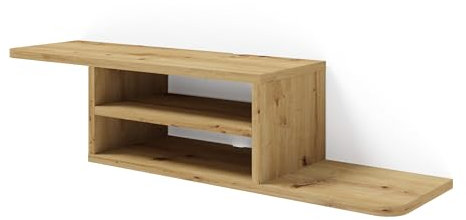 Homlando DEDAL Meuble TV mural 90 cm – Meuble TV – Armoire de salon – Étagère suspendue (chêne artisanal)
