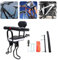 Fahrrad Kindersitz Vorne Halterung Fahrradsitz Baby Vorderseite Sicherheits Fahrradkindersitz Einstellbar Mit Pedalen Sicherheitsgurt Abnehmbares GeläNder FüR MTB KlappRäder Citybike Schwarz Bis 40Kg