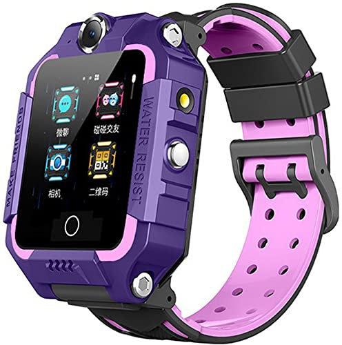 RajoNN Smart Watch per Bambini attività Fitness Tracker Posizione GPS Ruota Doppia Fotocamera Videochiamata 4G LTE SIM IP68 Braccialetto Intelligente Impermeabile Kids Boy Girl Smartwatch