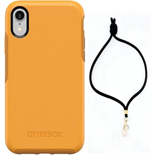 OtterBox Symmetry Series Case for iPhone XR with Wrist Lanyard - Non Retail Packaging - Aspen Gleam, 27-52386-YY-LNY