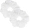 2 Stück große Frauen Haargummis Samt Haar Scrunchies Gummibänder Bunte Elastischer Haarbänder für Mädchen Damen Haarschmuck (weiß)