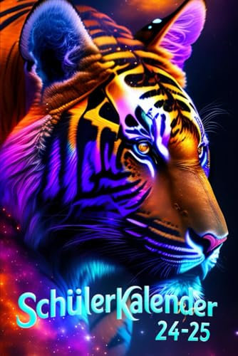 Schülerkalender 2024-2025: Der Tiger | Hausaufgabenheft für den Lehrplan 2024/2025 für die Grund- und Sekundarschule | Schuljahresorganisator - Neuer Jahresplan von August 2024 bis Juli 2025.