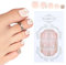 24 Stück French Tip Press on Toenails Kurz Fußnägel zum Aufkleben Fußnägel Tips Französisch Quadrat Künstliche Zehennägel Nackt Strass Blumen Weißer Rand Künstliche Fussnägel