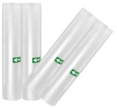 Shoze 4 Rollen Vakuumierbeutel Rolle Folienrollen für Vakuumierer 30 x 600 cm, sehr stark & reißfest ca, BPA-frei Vakuumbeutel Lebensmittel Vakuumrollen für Vakuumiergerät