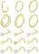 LYLYMIMI Nose Piercings Studs Hoop Nose Rings for Women Gold Plated