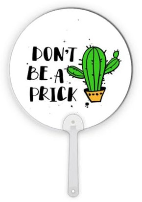 Handventilator Don't Be A Cactus, Art-Deco, modisch, Kunststoff, rund, zum Basteln