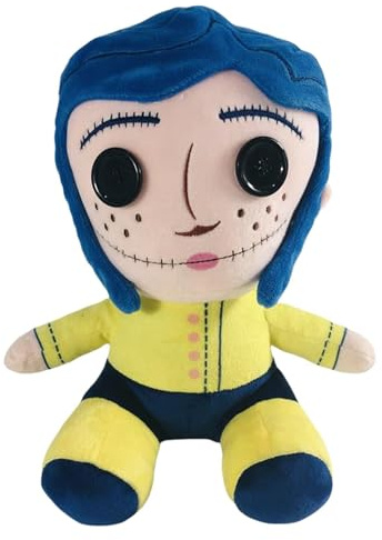 RDCIRP Coralines Plüschpuppe, weiches gefülltes Anime-Cartoon-Plüschfiguren-Spielzeug, animierte Filmfigur-Puppe, umarmende Kissen for Zuhause, Wohnzimmer, Dekoration(B)