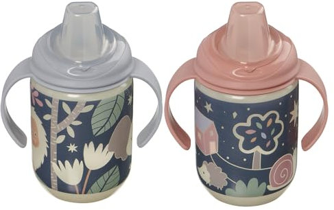 Vital Baby Hydrate Easy Sipper Cup for Toddlers 350ml, Glow-in-The-Dark, Non-Spill, EarthSmart Biodegradable, Dishwasher Safe, Easy Clean Design, BPA-Free, 6m+, 2 Pack