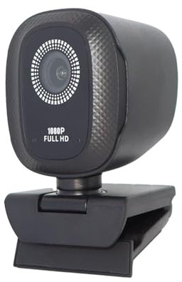 Hytont 1080P FHD Webcam mit Mikrofon mit Rauschunterdrückung, automatische Lichtkorrektur, Privatsphäre, Plug-and-Play-USB-Streaming-Kamera, für Zoom, Skype, Teams, PC, Mac, Laptop, Desktop