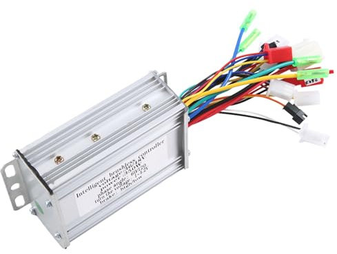 Ohsilv 1 Stück 36V/48V 350W E-Bike Bürstenloser Controller Ersatzzubehör für Elektrofahrrad E-Scooter Dual-Mode-Sensor/Sensorlos
