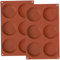 DAGLLGEW Moules de Silicone Ronds 2pcs 6-cavité Moules de gâteau en Silicone
