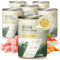 ReaVET Premium Hunde Nassfutter - Huhn an Naturreis & Möhren 6 x 400g I mit hohem Fleischanteil & viel Muskelfleisch, Glutenfrei, Hundefutter nass, ohne Zucker