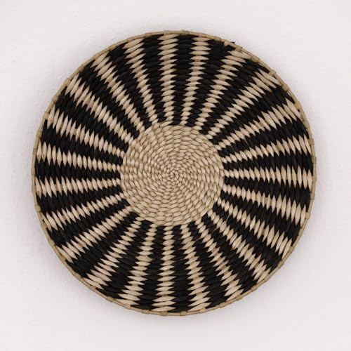 DECCARO Wandkorb Boho Sun, schwarz, groß