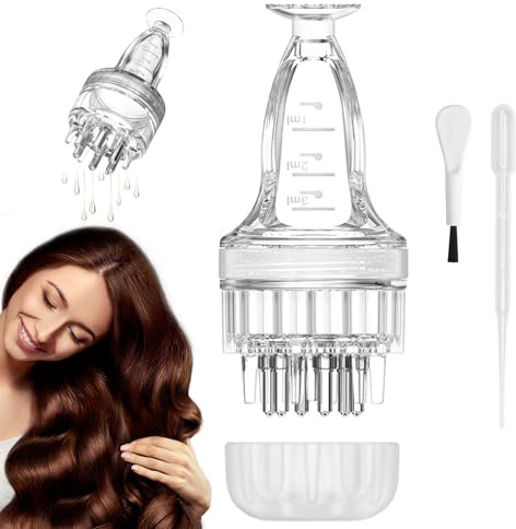 Srvauyea Haaröl Applikator, Kopfhaut Applikator, Haarwurzel Applikator, Hair Oil Applicator, Roller Kugel Massagegerät, Scalp Oil Applicator für Haarbehandlung Medizin Ätherisches Öl Serum