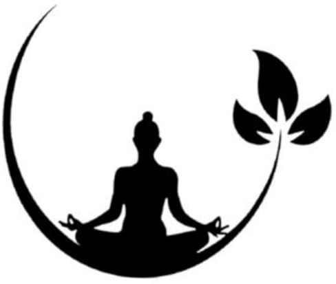 Abnehmbares Sport Wandtattoo mit Yoga Figuren für Innenraumdeko | Pvc in Schwarz, Leicht Anzubringen und Entfernen, Schulgeeignet, ohne Fensterschäden, Gymnastikmotiv