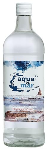 Agua de mar 1 litro - Hipertónica 100% - Botella de vidrio - Aqua de Mar - Agua de Mar para beber - Captada en Parque Natural Cabo de Gata (Almeria)