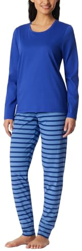 Schiesser Damen Schlafanzug lang mit Bündchen Baumwolle - Nightwear