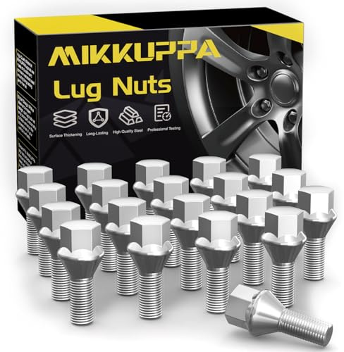 MIKKUPPA SW17 Lot de 20 boulons de roue M12 x 1,5 - Longueur de la tige : 24 mm