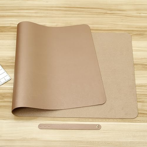 Rutschfeste Schreibtischunterlage 100x50cm, Leder Computer-Mauspad, Große leicht zu reinigende Schreibtischunterlage, Schreibunterlage für Büro, Arbeit, Heimdekoration(Gold,80x40cm)