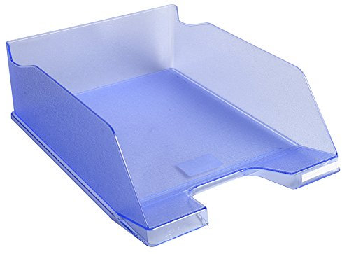 Exacompta 11510D 4er Pack Premium Briefablage Combo Maxi DIN A4. Ideale Briefkörbe für Ihre Organisation. Robuste und stapelbare Ablagekörbe eisblau transluzent