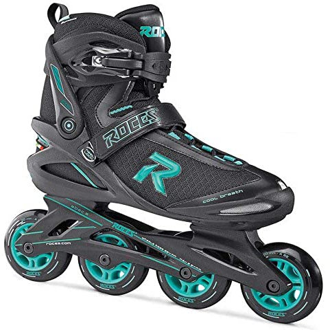 Roces Damen Icon Inliner, Black/Aqua, 39