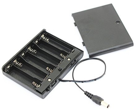 OUNONA Boitier Support Coupleur 6 Piles AA avec Fils de Connexion et Interrupteur on/Off 9V