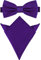 Ladeheid Herren Schmale Fliege & Einstecktuch Set M/P (12cm x 6cm, 22cm x 22cm, Dunkel violett)