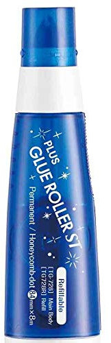 Plus Japan Kleberoller, nachfüllbar, ST 8,4 mm x 8 m, Blau, 3 Stück
