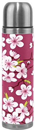 Eslifey Bouteille d'eau isotherme en acier inoxydable Sakura japonaise 500 ml