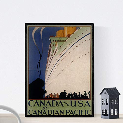 Nacnic Vintage Poster Vintage Poster Amerika. Kanada und den USA. A3 Größe