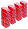 Stapelboxen Set – 20x Stapelbox mit Deckel 230x160x120 mm – Sichtbox Stapelbox Lagerbox, Rot