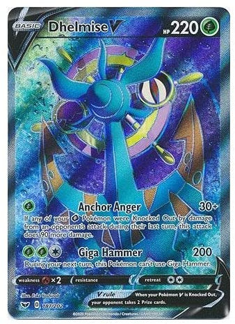 POKÉMON Schwert & Schild (Basis) 187/202 DHELMISE V (Vollkunst)