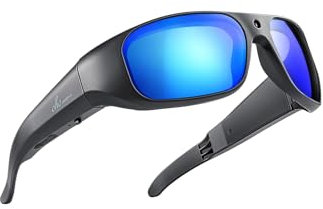 OhO 4K Pro Ultra HD Sport and Action Camera Sunglasses, Water Resistance with Built-in 512GB Memory Portable Video Glasses for Family Trips etc