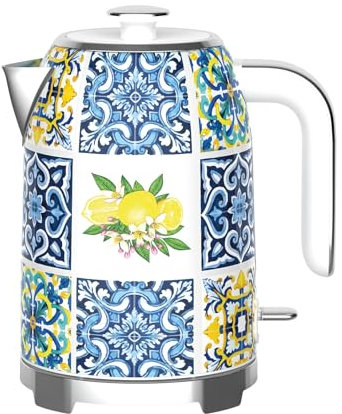 DCG Bollitore elettrico kettle bolli acqua tisane maioliche acciaio 2200 W