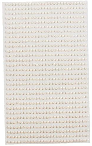 750 Stücke 3mm 3d Selbstklebende Perlen Aufkleber Weiße Flache Hintere Pearls Aufkleber Für Gesicht Schönheit Make-up Nail Art Handy Diy Handwerk Nach Hause
