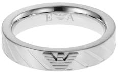 Emporio Armani Ring Für Männer Essential, Länge: 26mm, Breite: 26mm Silberner Edelstahlring, EGS2924040