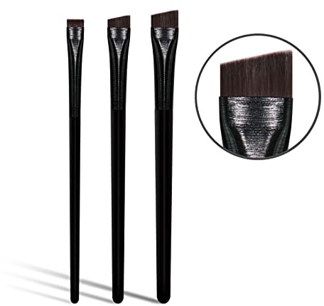 Eyeliner Brush Brow Tint Brushes Eyebrow Brushes Set Fine Angled Point Angled Slanted Tinting Ultra Thin Flat Makeup Premium Eyebrow Precision Gel Professional Soft Synthetic Hairs