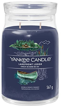 Yankee Candle Signature Scented Candle | Lakefront Lodge Large Jar Candle with Double Wicks | Soy Wax Blend Long Burning Candle | Perfect Gifts for Women