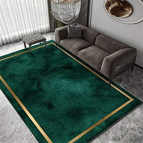 abwaschbare Teppich Teppich bürostuhl Grüner Wohnzimmer Teppich Büro Dekoration Fußmatte Schall dämmung und rutsch fest Teppich Flur 200x300cm